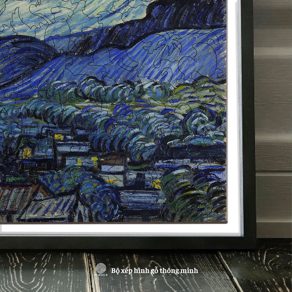 Bộ Xếp Hình Gỗ Thông Minh PLUZZLE hình 500 miếng ghép - PZ232 - Đêm đầy sao The Starry Night - De Sterrennacht