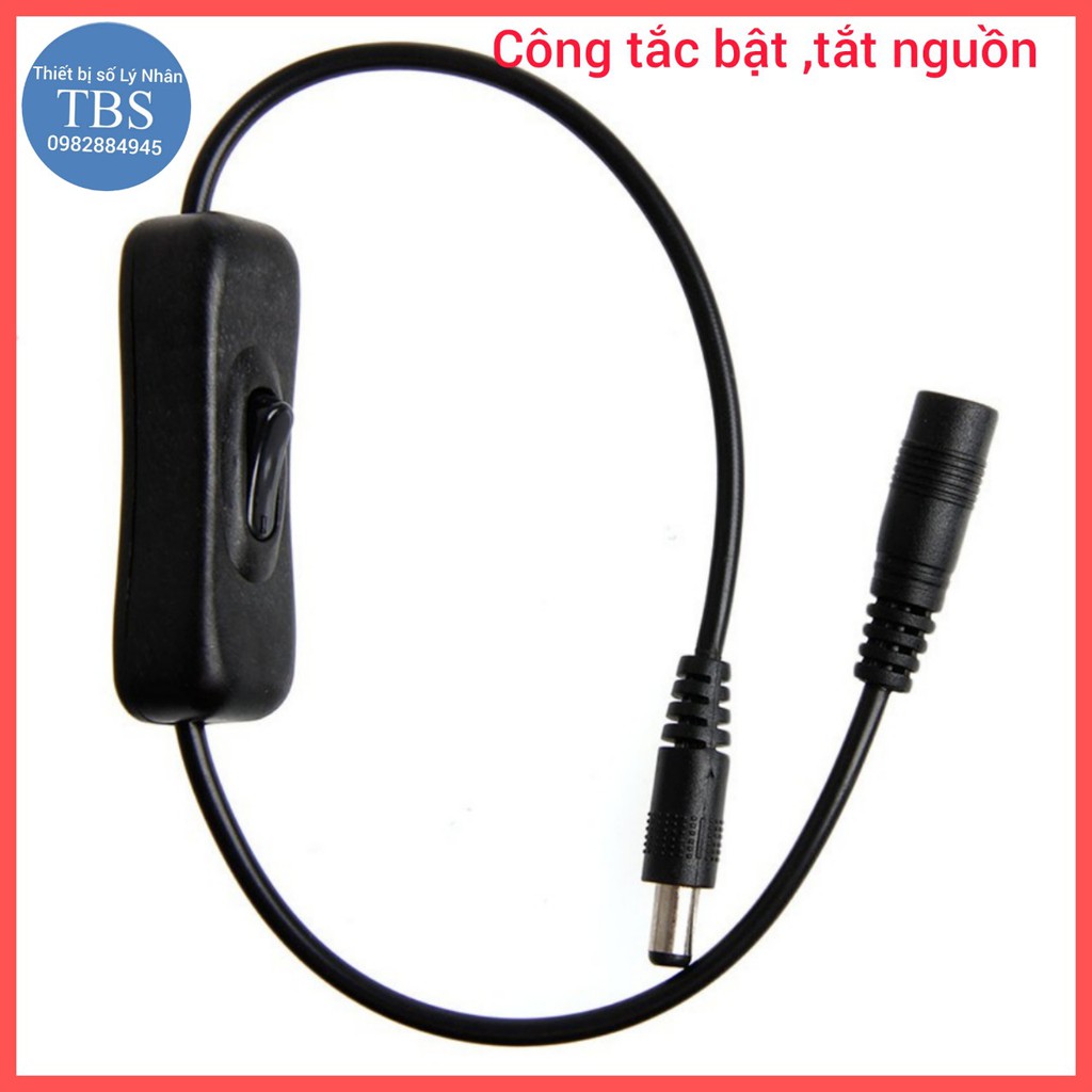 Công Tắc Bật / Tắt Nguồn Dc 12v Dc / Off 2.1mm / 5.5mm