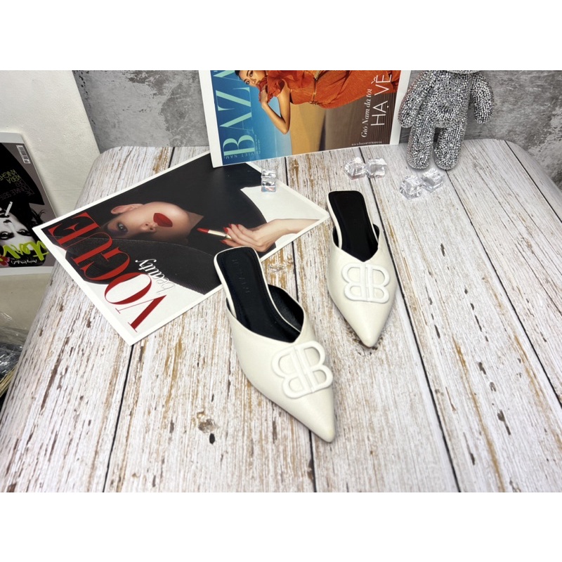 giày sục mũi nhọn đế bệt da mờ BB ( 4 màu ) xinh xắn hót 2022.