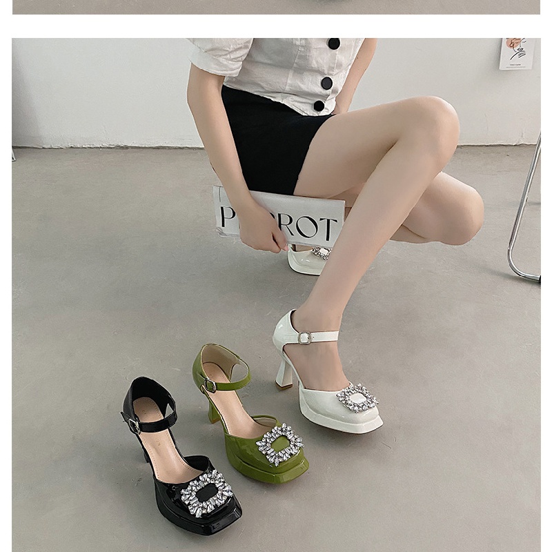 Giày Cao Gót Đính Đá Phong Cách Pháp Thời Trang Mùa Hè 2022 Dành Cho Nữ