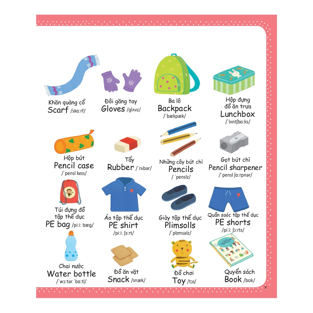 Sách - Cuốn Sách Từ Vựng Đầu Tiên Của Tôi - My First Word Book- Trường Học - School