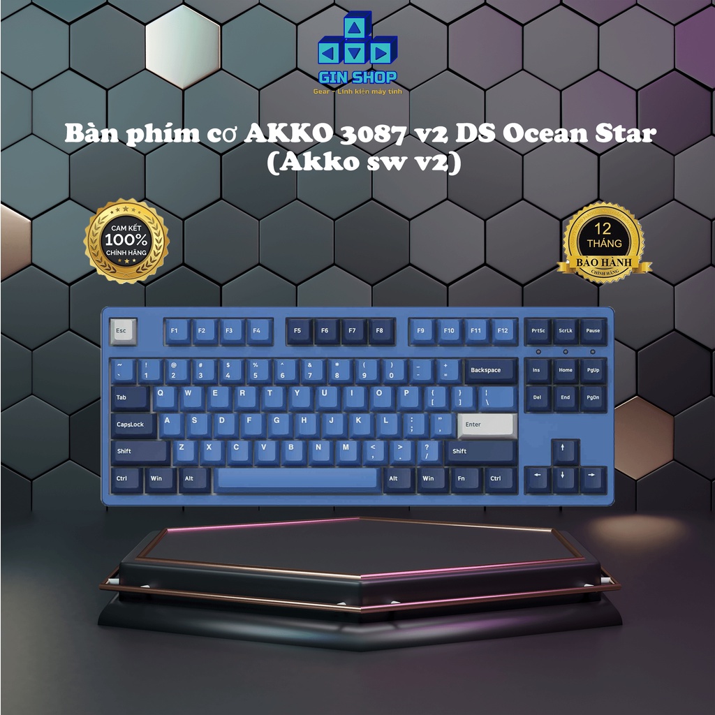 Bàn phím cơ AKKO 3087 v2 DS Ocean Star (Akko sw v2)
