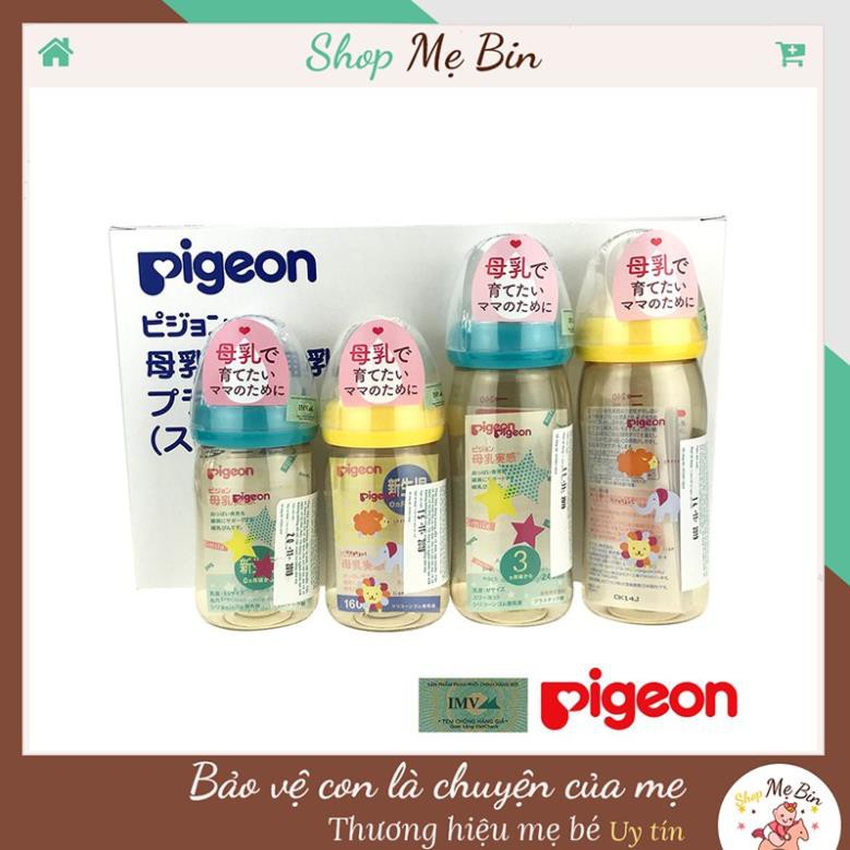 Bình Sữa Pigeon Nội Địa Nhật Cổ Rộng Nhựa PPSU 160ml hoặc 240ml Shop Mẹ Bin