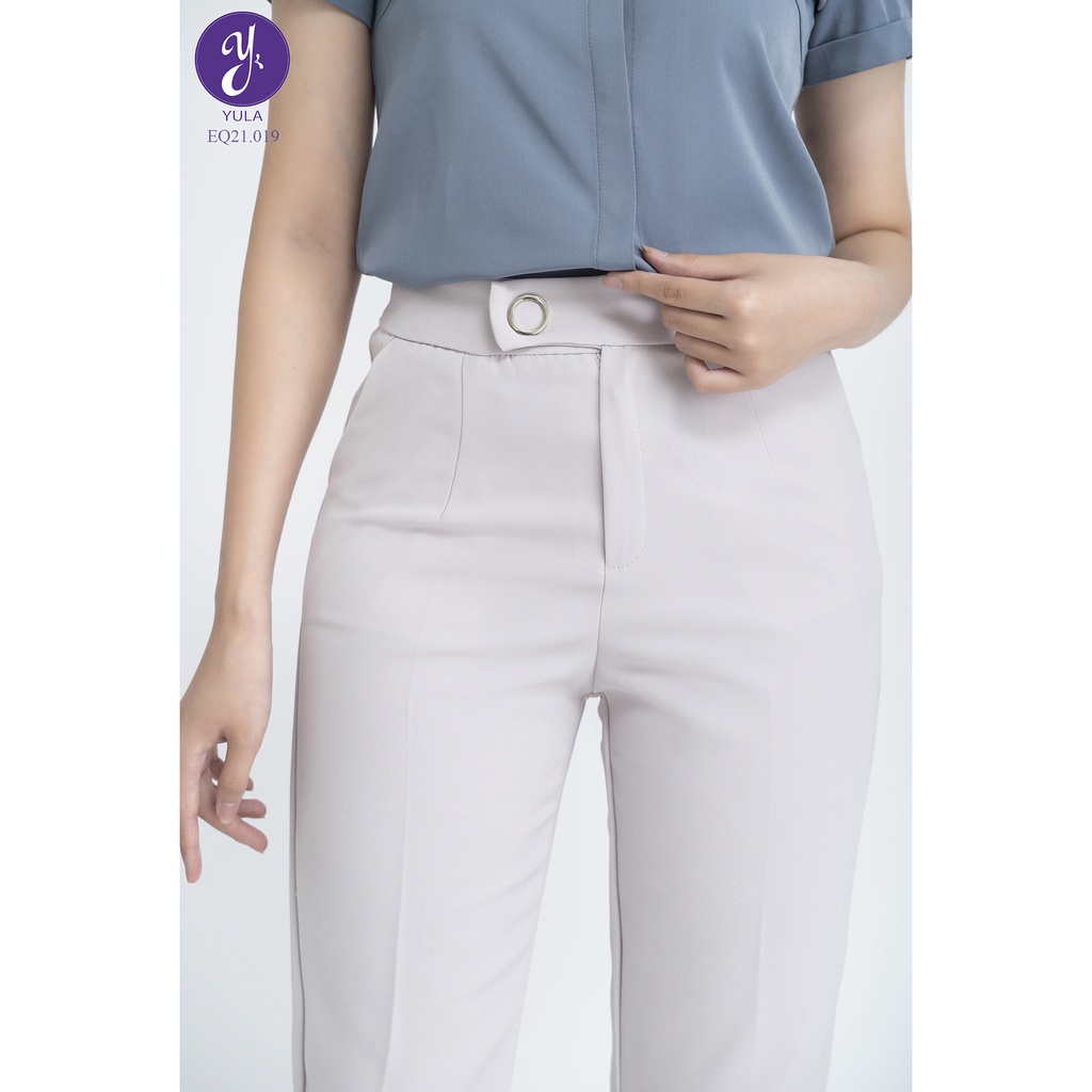Quần Tây Nữ Khuy Tròn Trẻ Trung Phom Âu Baggy Công Sở Dáng Lửng Lệch Gấu Q21.04 | BigBuy360 - bigbuy360.vn