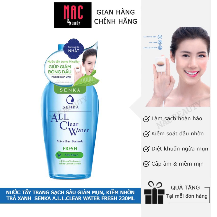 Nước tẩy trang Micellar Senka A.L.L Clear Water Fresh 230ml