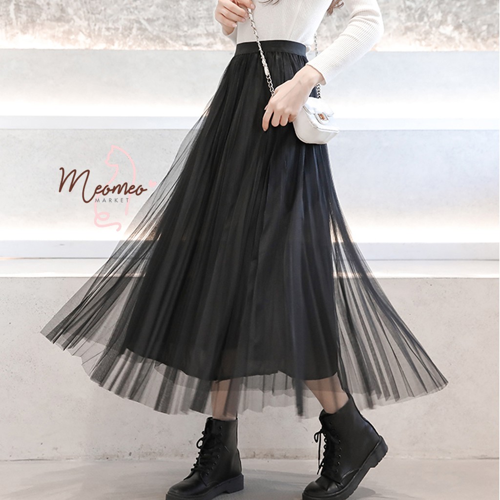 Chân Váy Xếp Ly Ren 3 Lớp - Chân váy ren xếp li hàng cao cấp free size dài 80cm và 65cm phù hợp mọi chiều cao