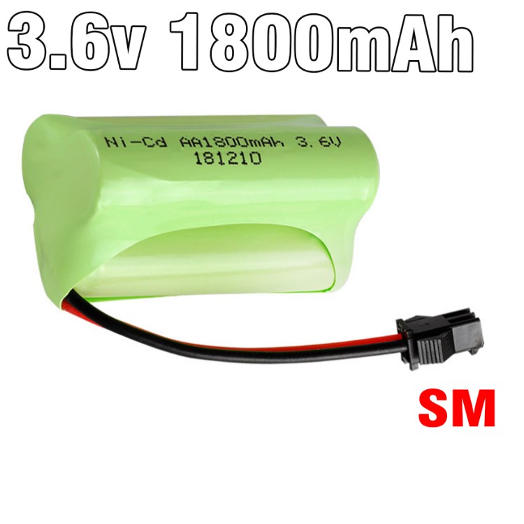 Pin sạc Ni-cd 3.6v 1800mah hai hàng xe mô hình điều khiển