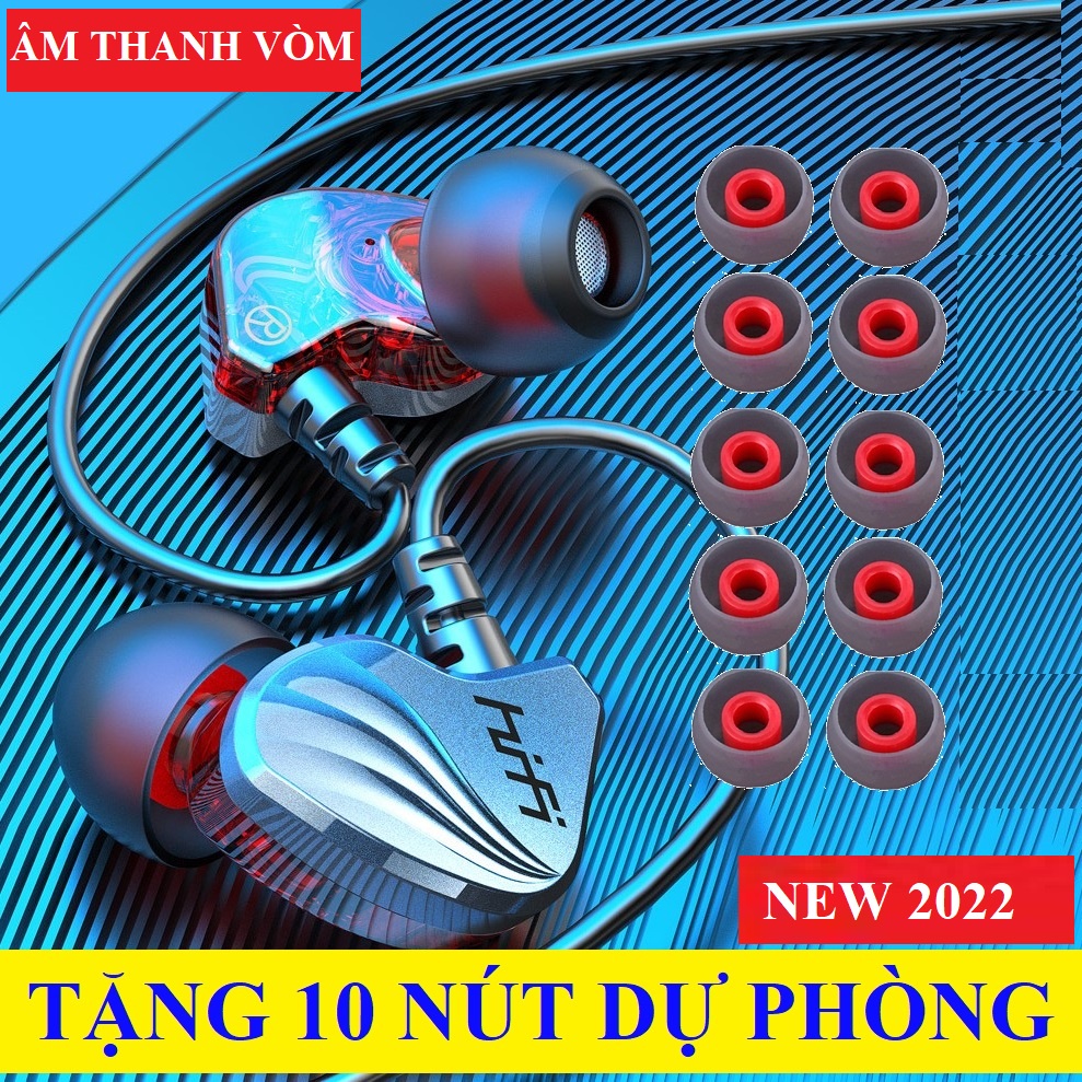 Tai Nghe Nhét Tai HiFi S2000 Pro Super Bass Chống Ồn Cực Tốt, Âm Thanh Khủng, Chơi Game Ngon