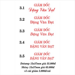Khắc Dấu tên, khắc dấu Chức Danh, làm con dấu ten