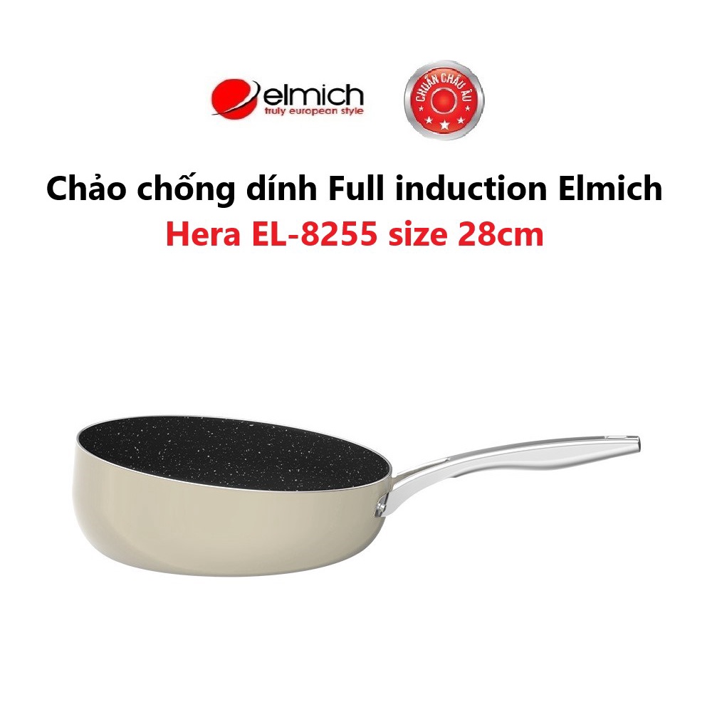 [LIFEMCMBP4 -12% đơn 250K] Chảo chống dính Full induction Elmich Hera size 28cm( Màu: Xanh/ Tím/ Vàng)