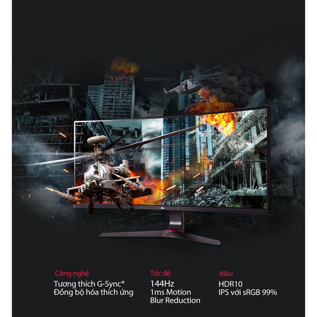 Màn Hình Gaming Cong LG 34GL750-B 34" Ultragear WFHD  1ms 144Hz IPS G-Sync