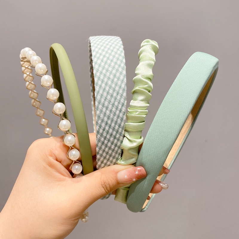 Bộ 3 Băng Đô Rửa Mặt Đính Ngọc Trai Phong Cách Hàn Quốc Dành Cho Nữ