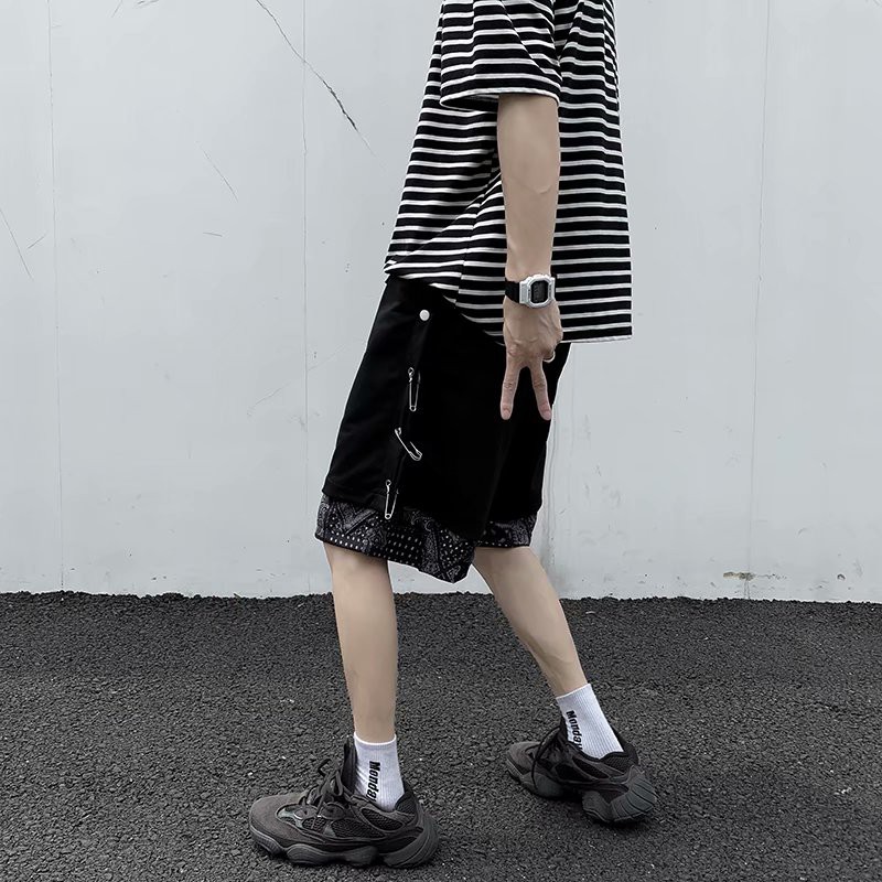 Quần short thể thao phong cách hip hop Hàn Quốc thời trang cho nam