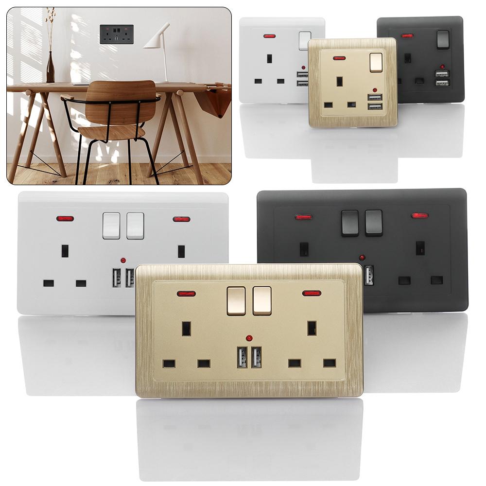 Ổ Cắm Điện Có Đèn LED Hiển Thị Cổng Sạc USB