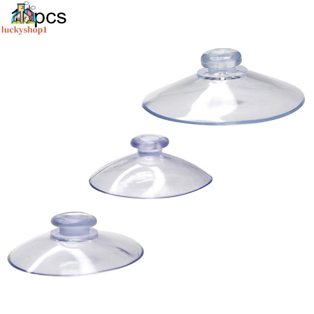 Set 10 miếng cốc hút trong suốt có nhiều loại tùy chọn tiện lợi cho nhà bếp