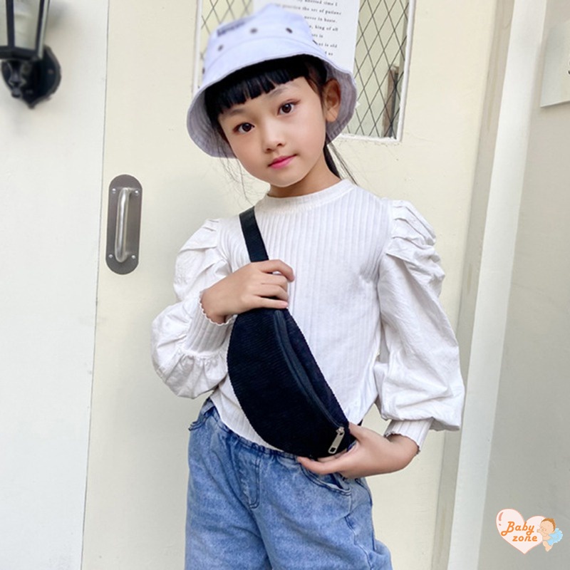 Túi Đeo Chéo Nhỏ Mềm Mại Màu Trơn Phong Cách Hàn Quốc Cho Bé