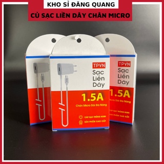 Củ sạc liền dây chân micro 1.5a, củ sạc tpvn, củ sạc điện thoại, củ sạc nhanh, củ sạc rẻ