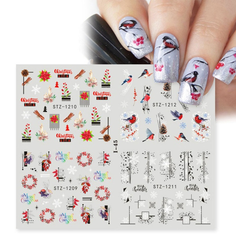 Đề Can 3D 10MK Họa Tiết Giáng Sinh Trang Trí Móng Tay Nghệ Thuật