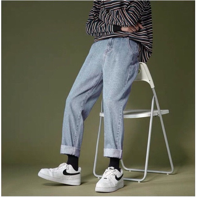 Quần Jeans, baggy jean đen nam ống suông, rộng, hottrend 2021 | BigBuy360 - bigbuy360.vn