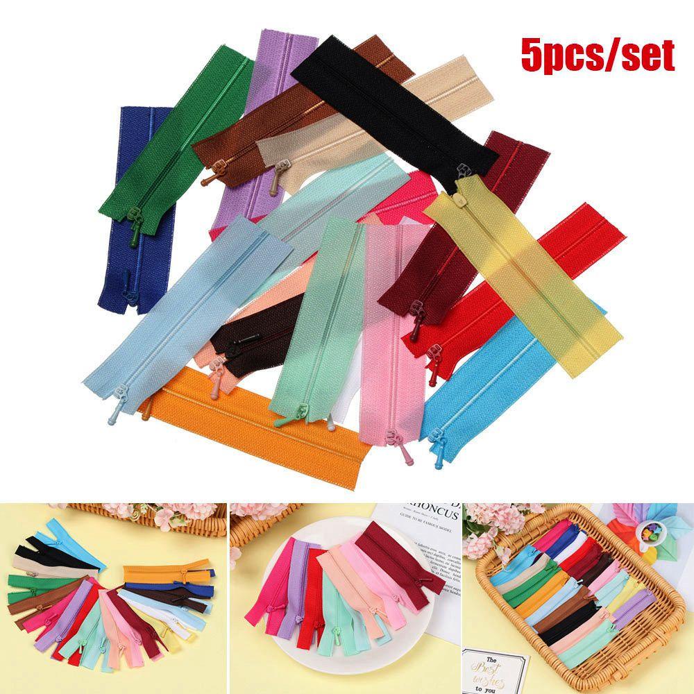 YVE Set 5 Dây Khóa Kéo Mini 19 Màu Dùng Để May Quần Áo / Làm Đồ Handmade DIY