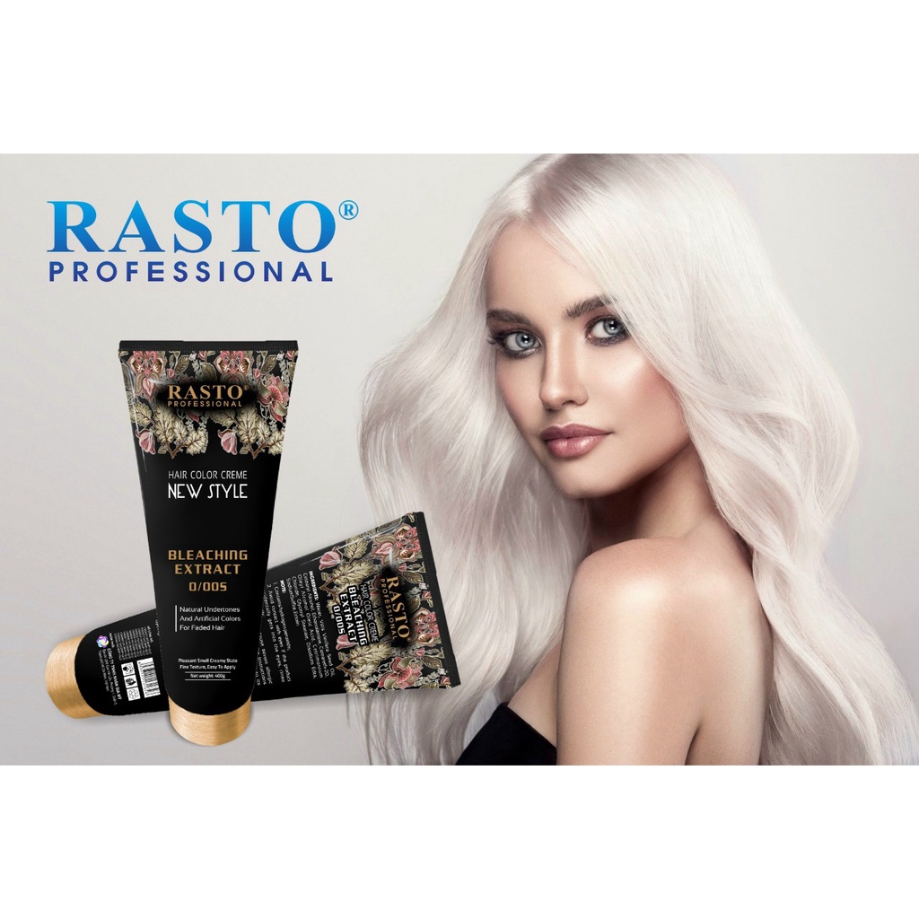 Kem Nhuộm Nâng Tông Tóc, Làm Sáng Tóc, Bóc Màu Đen Rasto 400ml Chính Hãng - Hair Care Q4