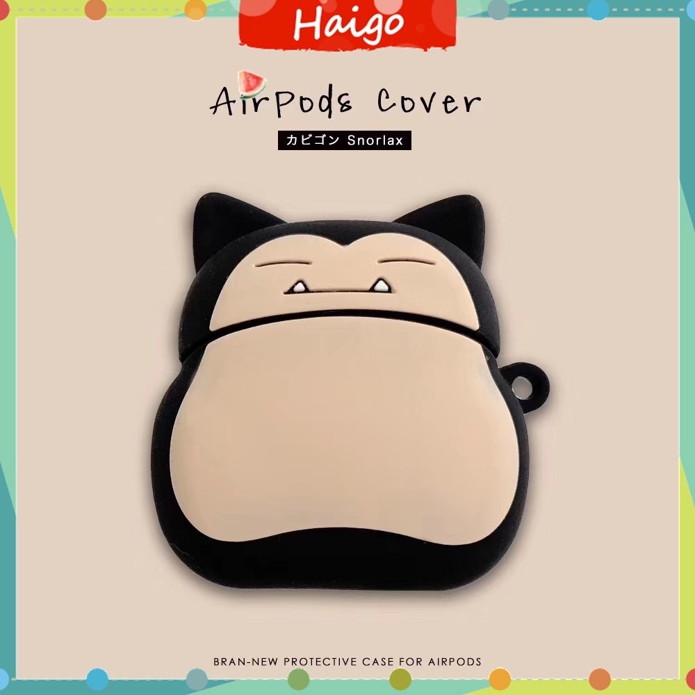 Mềm Silicone Airpods 1/2/Pro - Đáng yêu Pokemon 3D Snorlax Case phù hợp cho Apple Airpods 1/2/Pro #HG050