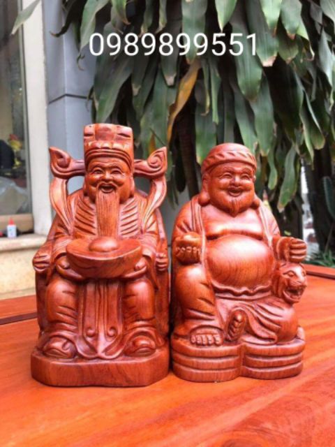 Tượng thần tài thổ địa gỗ hương