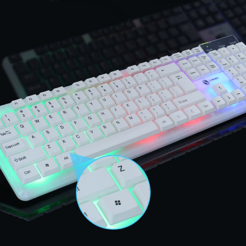 Combo BàN PhíM Cơ + ChuộT Gaming Có Dây + ĐèN LED Cho MáY TíNh
