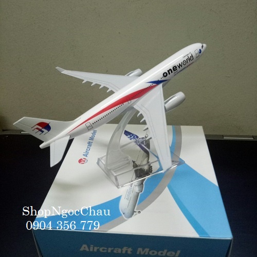 MÔ HÌNH MÁY BAY TĨNH B747 ONEWORLD MALAYSIA AIRLINES 16CM