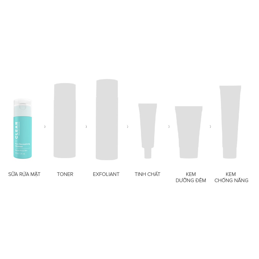 Sữa rửa mặt dịu nhẹ se khít lỗ chân lông Paula's Choice Clear Pore Normalizing Cleanser 30ml 6006