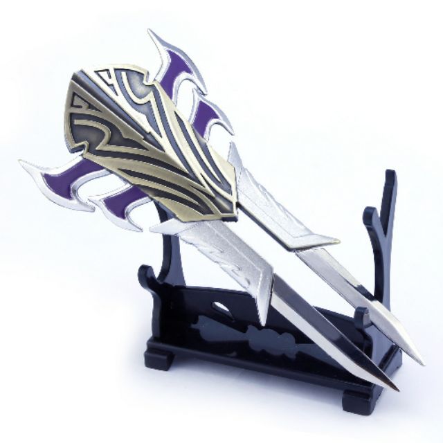 Mô hình weapon Zed trong LOL liên minh Huyền Thoại League of Legends thép nguyên khối Titanium Lmht