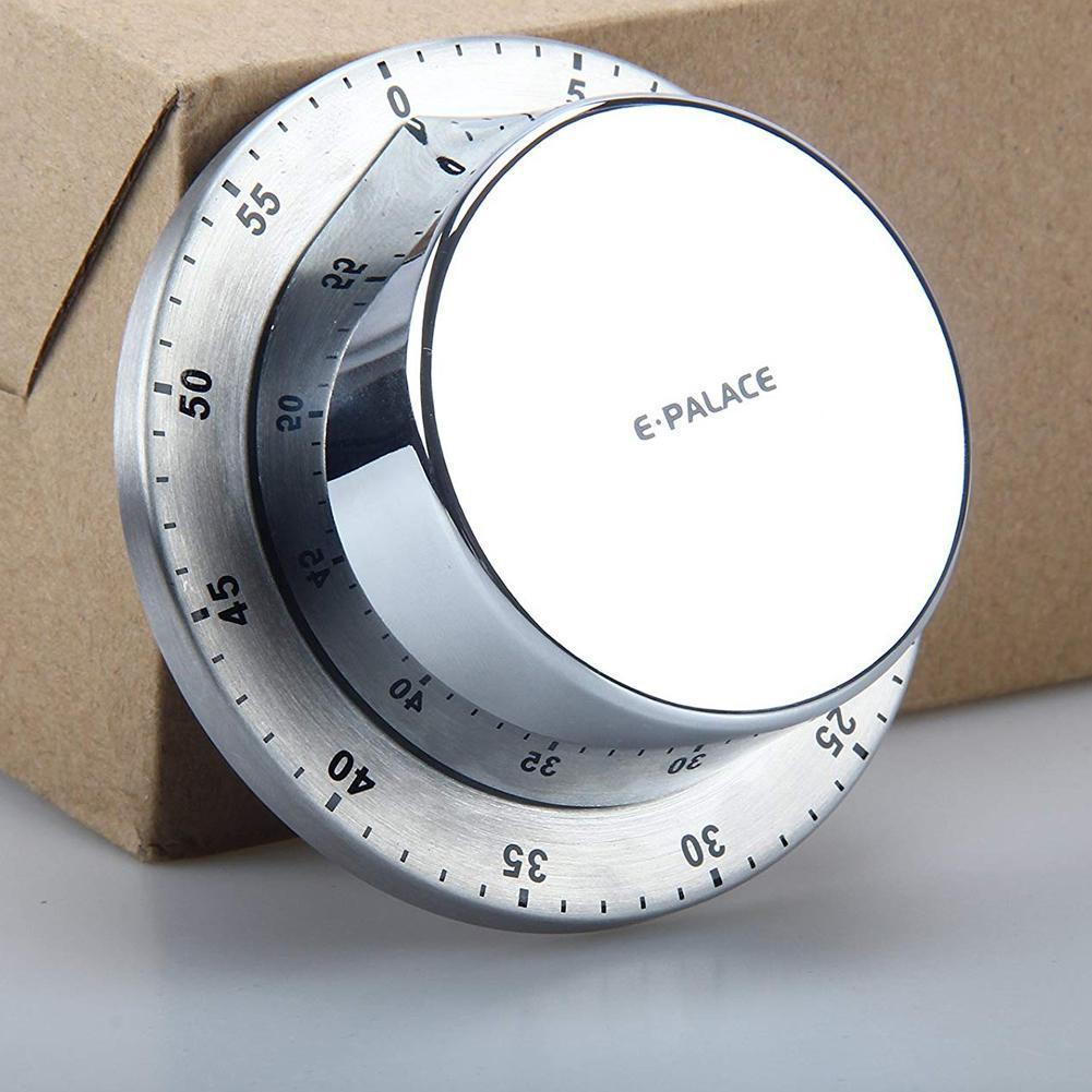 Stainless Mechanical Timer Kitchen Timing Baking Timing Alarm Cooking 60min