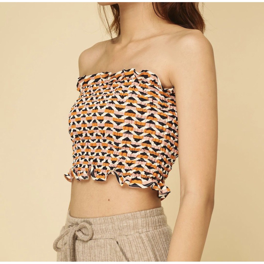 GingerBear - Áo Ống Hoạ Tiết Hoa - Floral Frills Tubetop