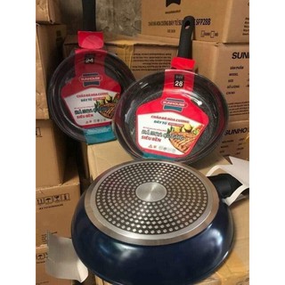 Chảo chống dính, chảo đá hoa cương, chảo đáy từ sunhouse, đường kính 24, 26, 28cm