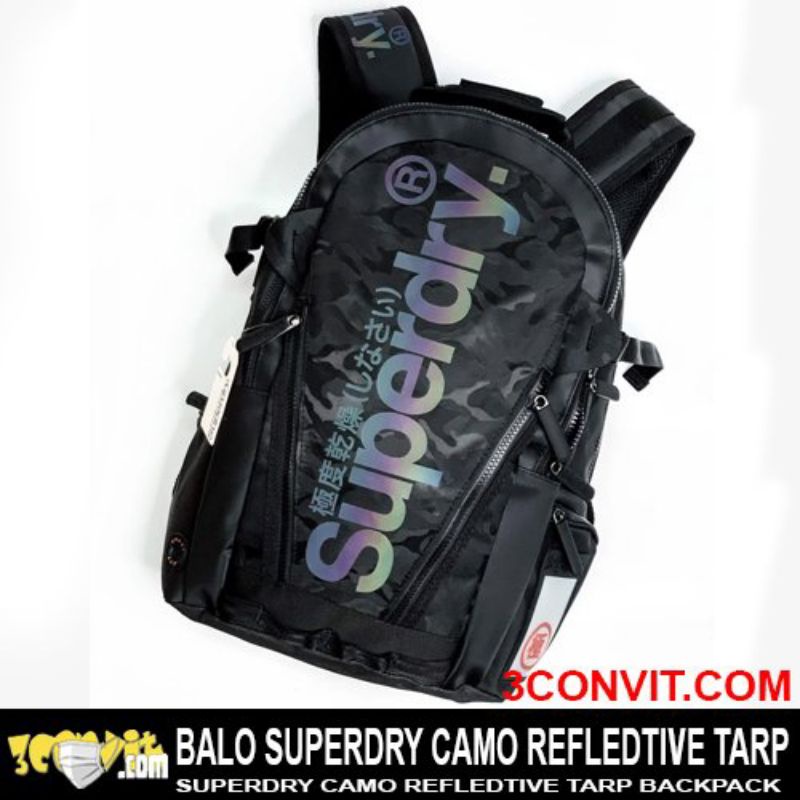 Balo laptop laptop 15.6 inch Phản Quang Chống Nước Super.Dry Camo Reflective Tarp Rucksack