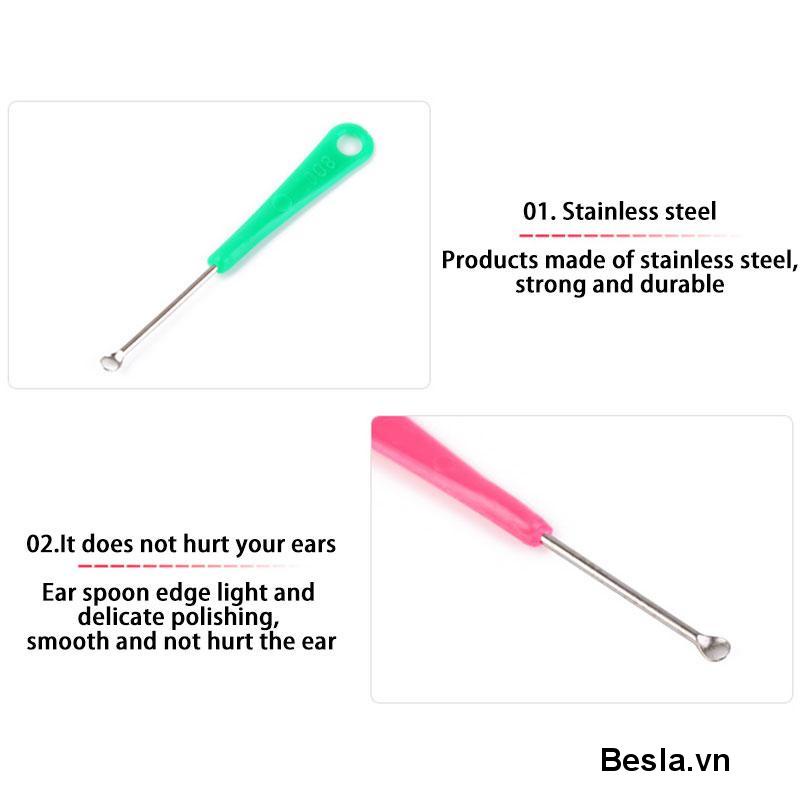🍓dụng cụ ngoáy tai inox lấy ráy tai thép không rỉ