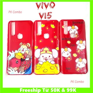 Ốp lưng đỏ tết con chuột 2020 vivo v15 v15 pro đỏ đẹp