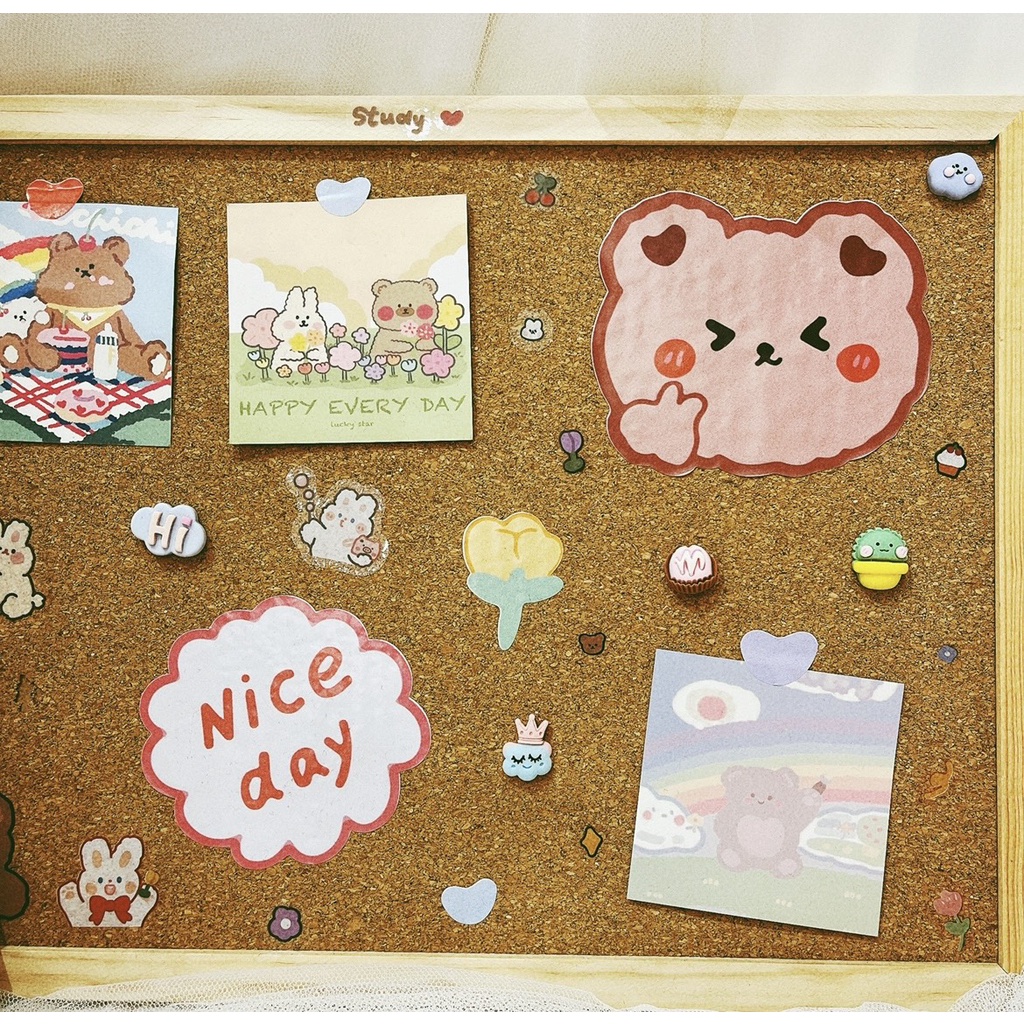 Hình dán nổi sticker 3D trang trí bình nước, ốp điện thoại dễ thương