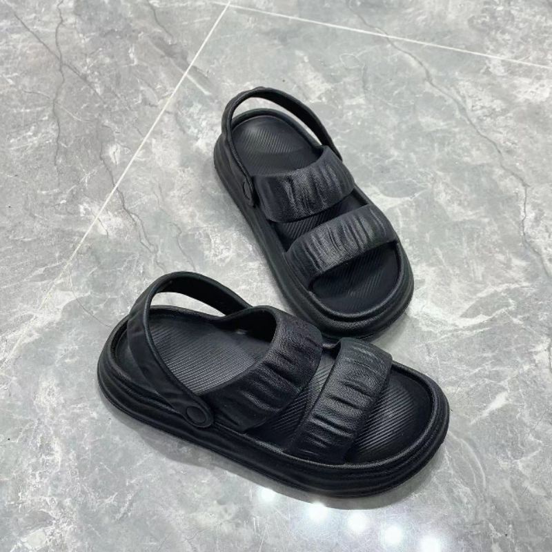 Sandal nữ, SANDAL QUAI NHÚN, sandal đi học cao cấp sẵn hàng