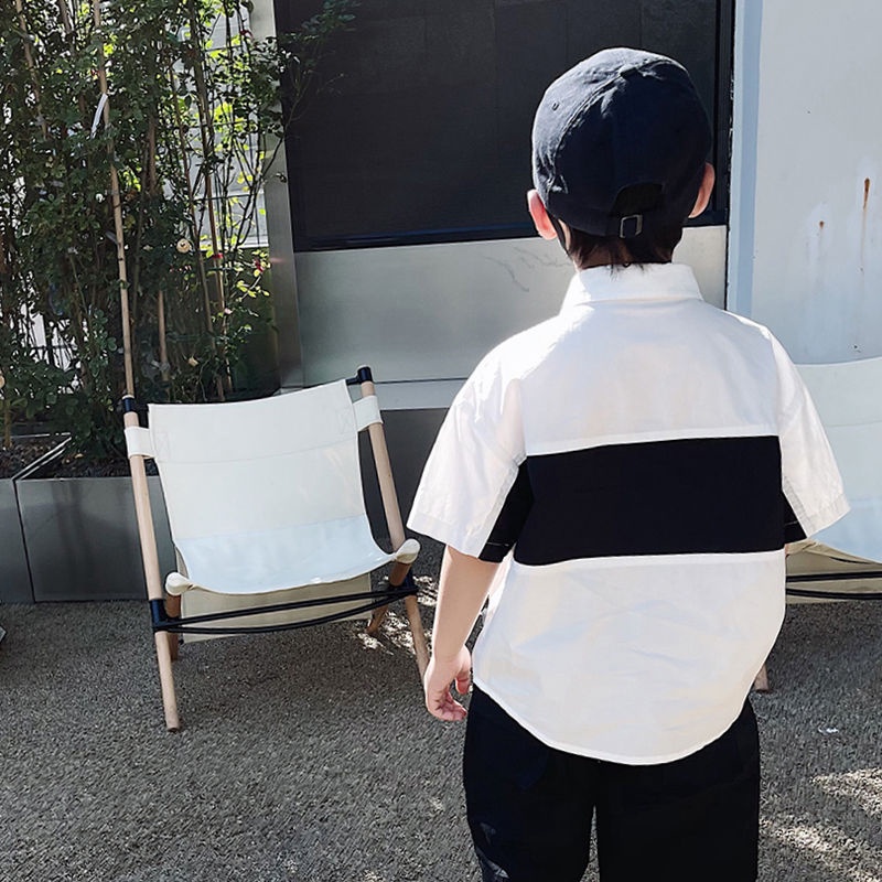Áo Sơ Mi Mỏng Dáng Rộng Phong Cách Hàn Quốc Thời Trang Mùa Hè Mới Cho Bé Trai 0818