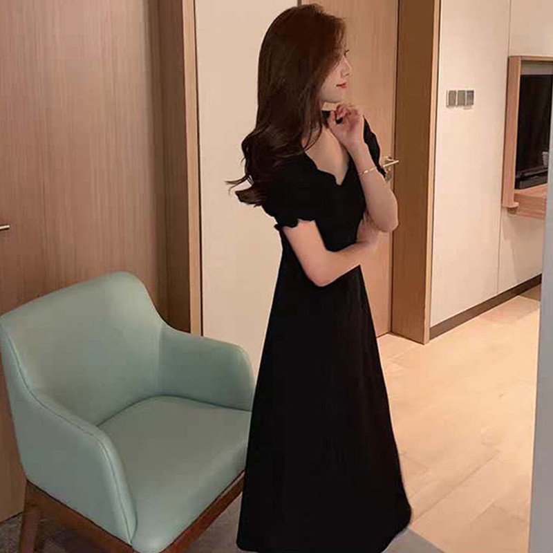 Đầm Nữ, Váy Nữ Dáng Dài Xẻ Tà Cổ Vuông, Đầm Dự Tiệc Tôn Dáng SIXTEEN. | BigBuy360 - bigbuy360.vn