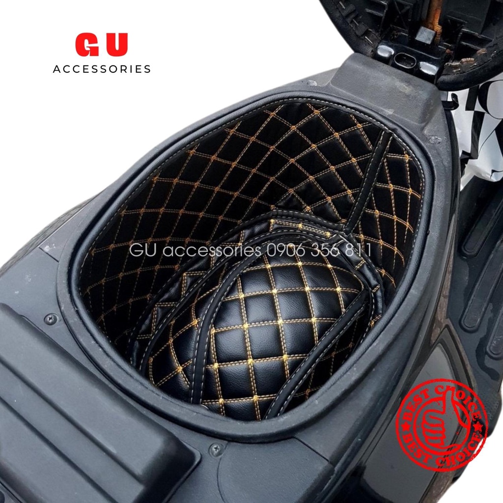 Lót cốp xe máy PIAGGIO VESPA LX chất liệu da cao cấp chống nóng thiết kế có túi tiện dụng GU