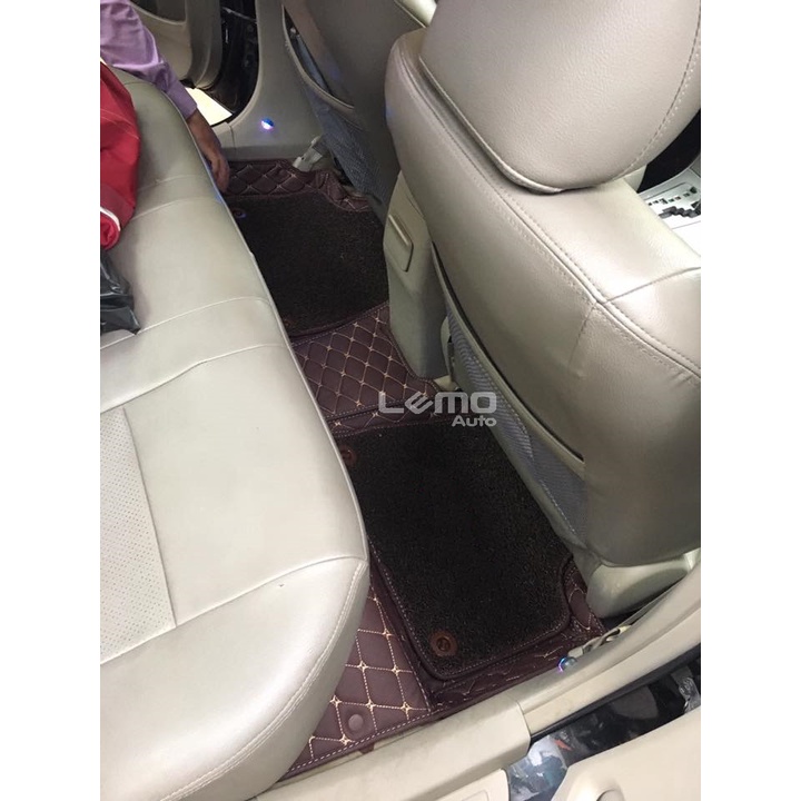 Thảm lót sàn ô tô 5d, 6d Nano 2 chỉ Toyota Altis 2001 – 2023 kháng khuẩn, khử mùi bảo hành 3 năm trải kín sàn xe