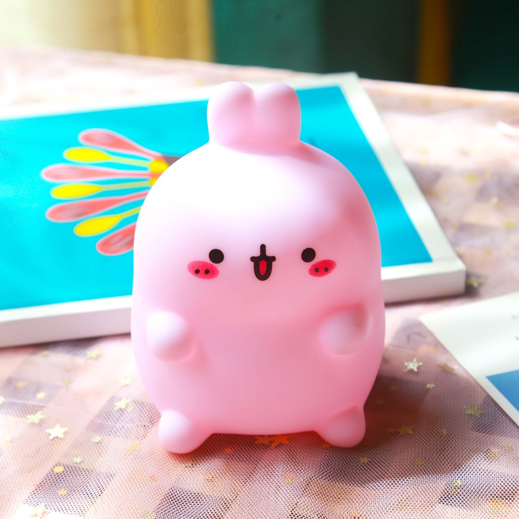 Đèn ngủ silicon chuột Molang siêu cute - Tặng kèm pin