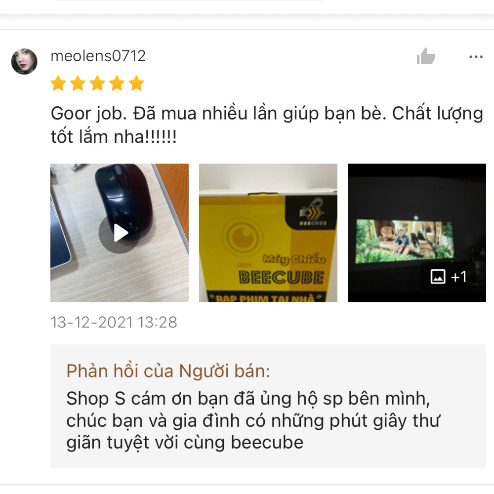 Máy Chiếu BeeCube Extreme FULL HD 1080P  - Hỗ Trợ 4K - Chính Hãng