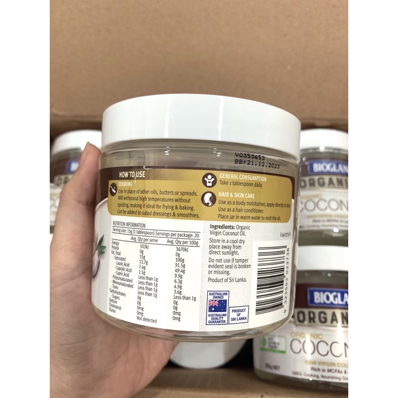 Dầu dừa hữu cơ nguyên chất Bioglan Organic Coconut Oil | BigBuy360 - bigbuy360.vn