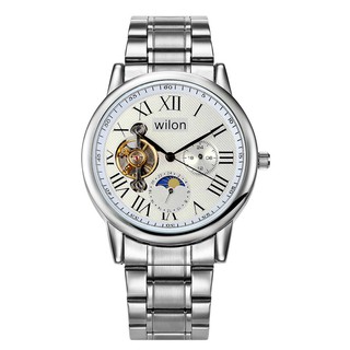 Đồng Hồ Nam Wilon 2029 Cơ Automatic Dây Thép (Có 2 Màu: Trắng, Đen)