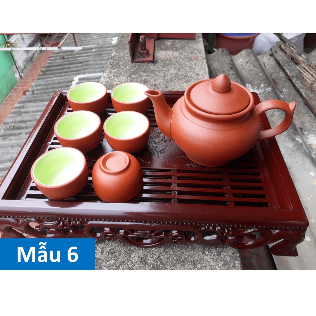 [GIÁ HỦY DIỆT] Combo Ấm Chén Và Khay Sịn, Tặng thêm 2 Chén, Bộ ấm chén trà Bát Tràng.