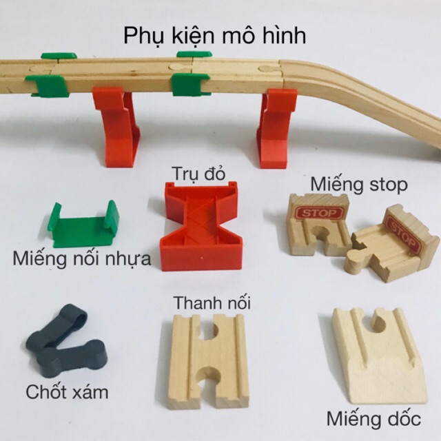 Trụ đỏ - chốt nối - miếng nối chi tiết phụ cho mô hình