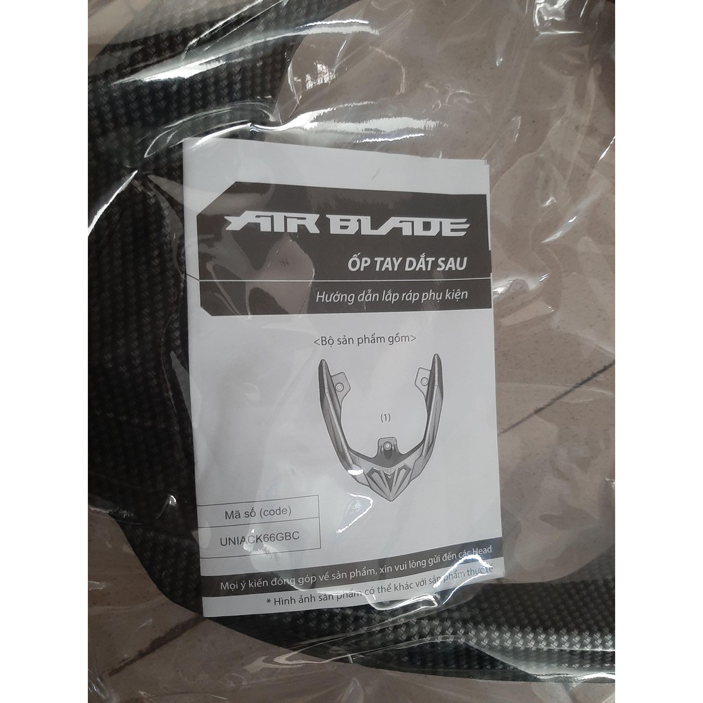 ốp tay dắt sau ốp tay sách cacbon abl 2016-2018  air blade 2016-2019 honda